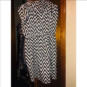 Strapless chevron summer dress